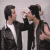Fonz and bad guys' nose